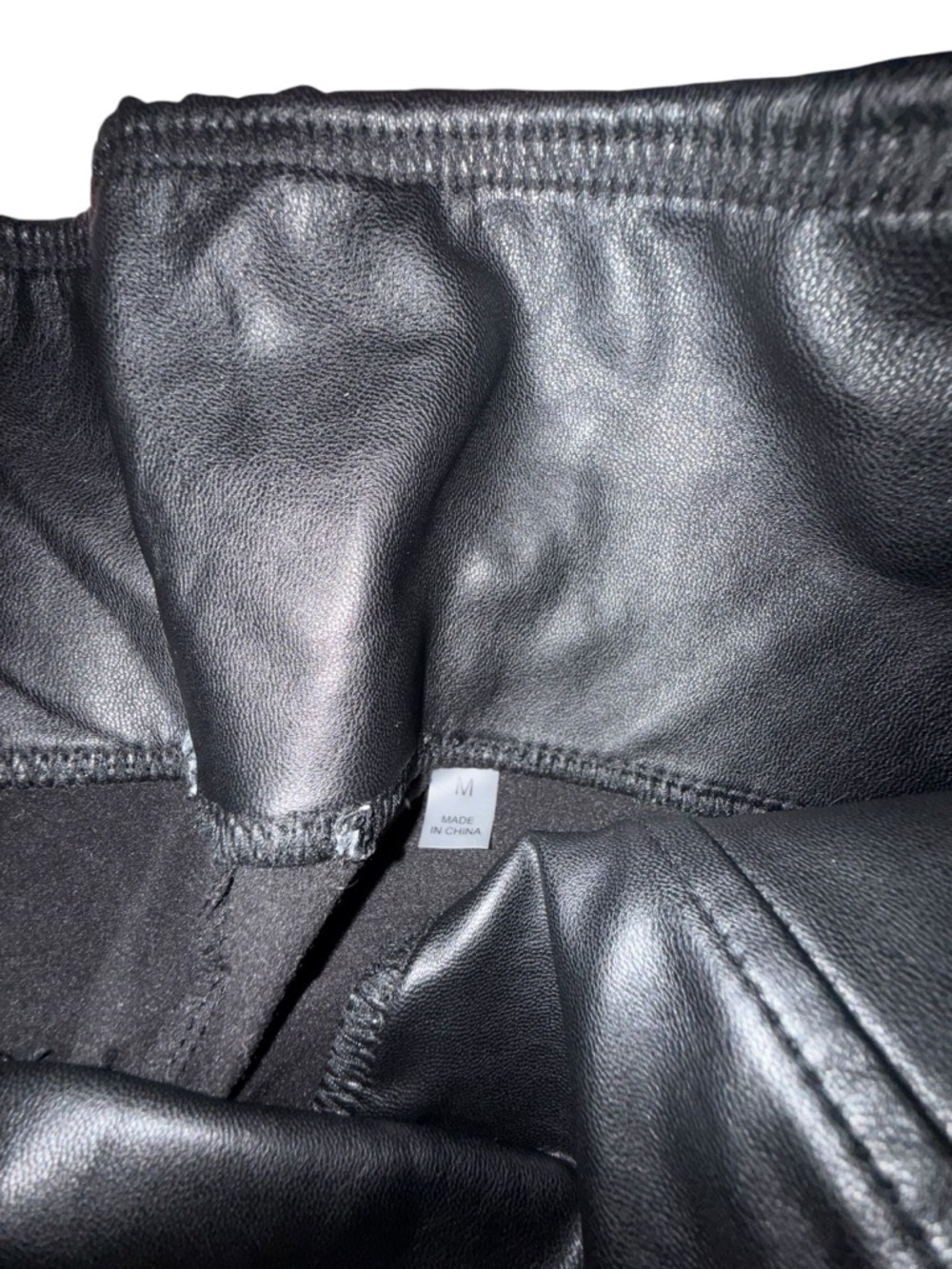 Black Faux Leather Pants - Picture 2 of 3